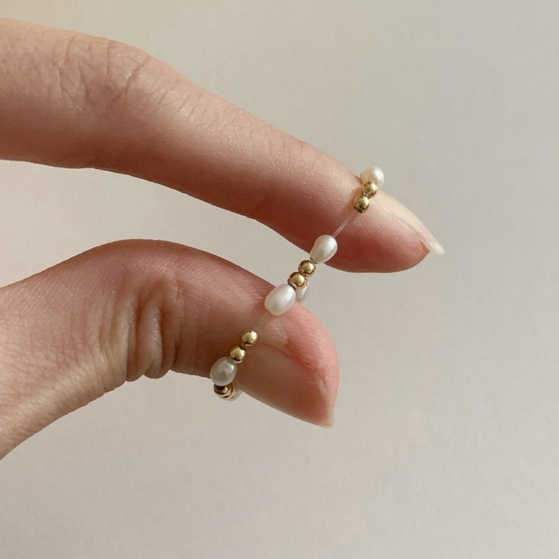 Handmade natural pearl millet Pearl Ring