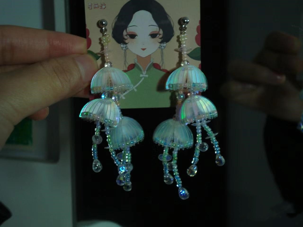 Original Handmade Jellyfish Earrings