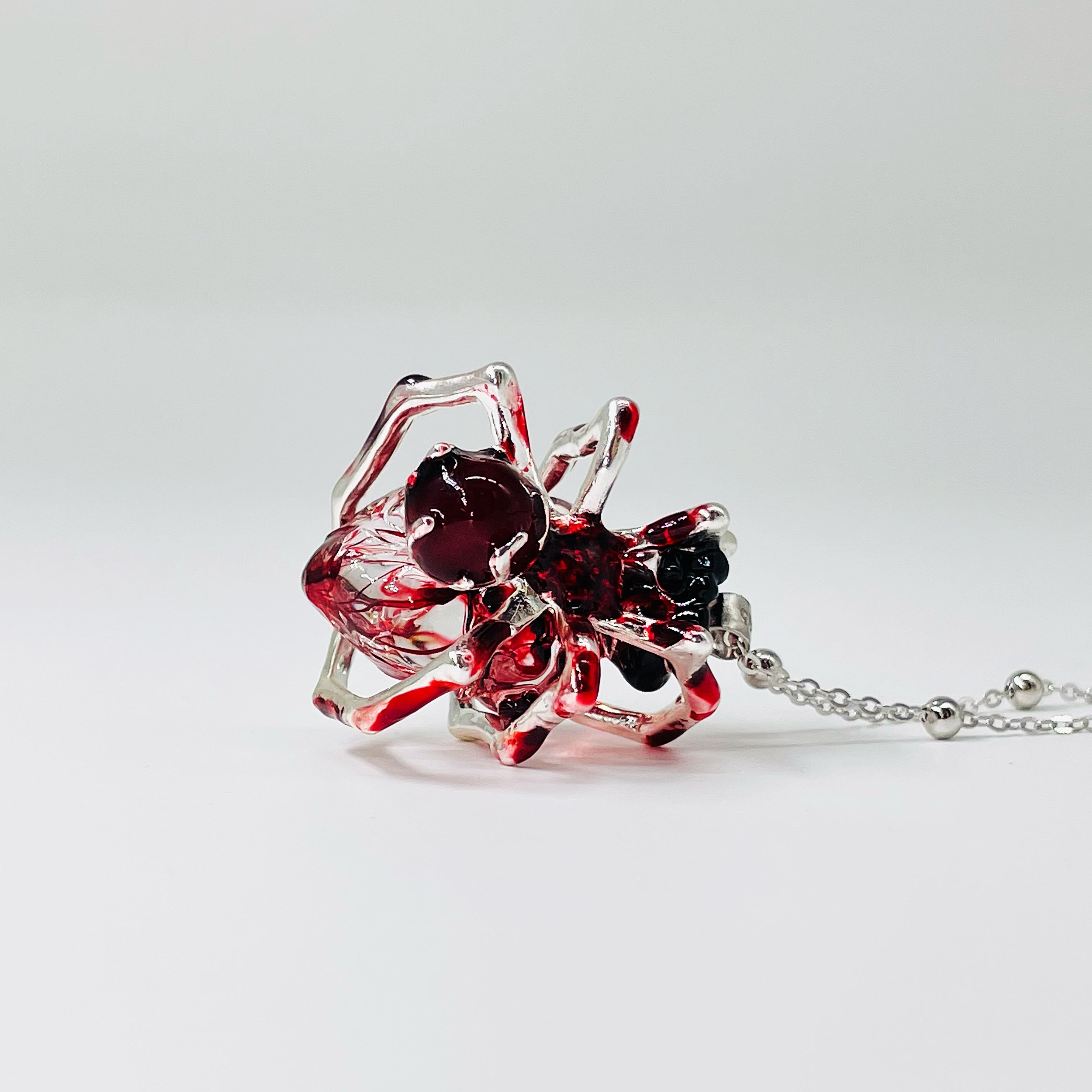 Handmade Spider Woven Heart Necklace