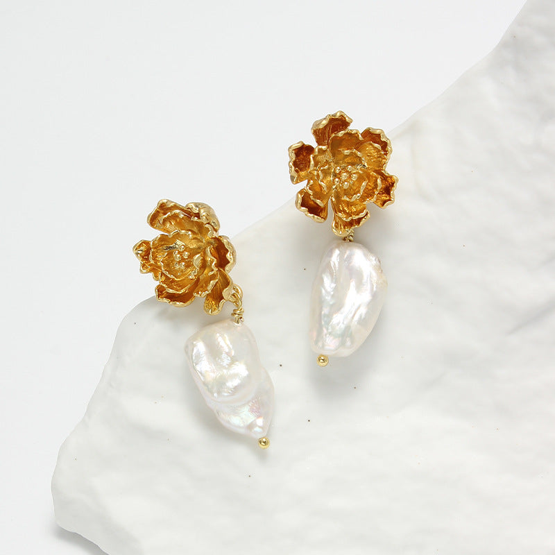 Perlen &amp; Blumen Ohrringe
