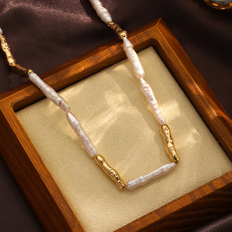 Factory-Collaborated Bamboo Pearl Jewelry Set
